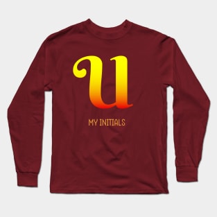 Letter U Initials Unique Name T-Shirt Long Sleeve T-Shirt